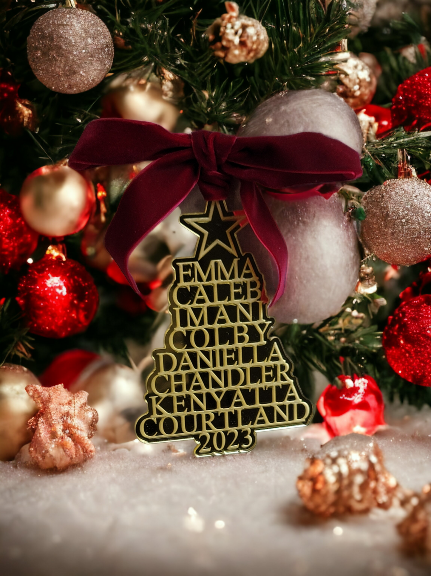 Star Family Name Ornament